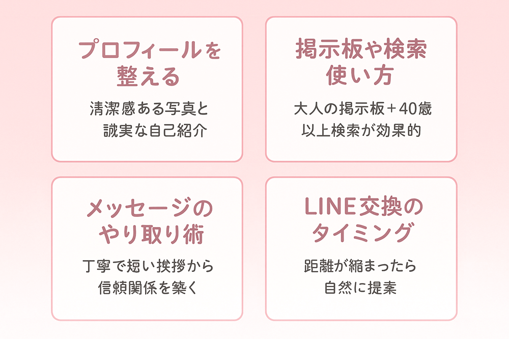 ママ活で出会うための具体的なコツ
