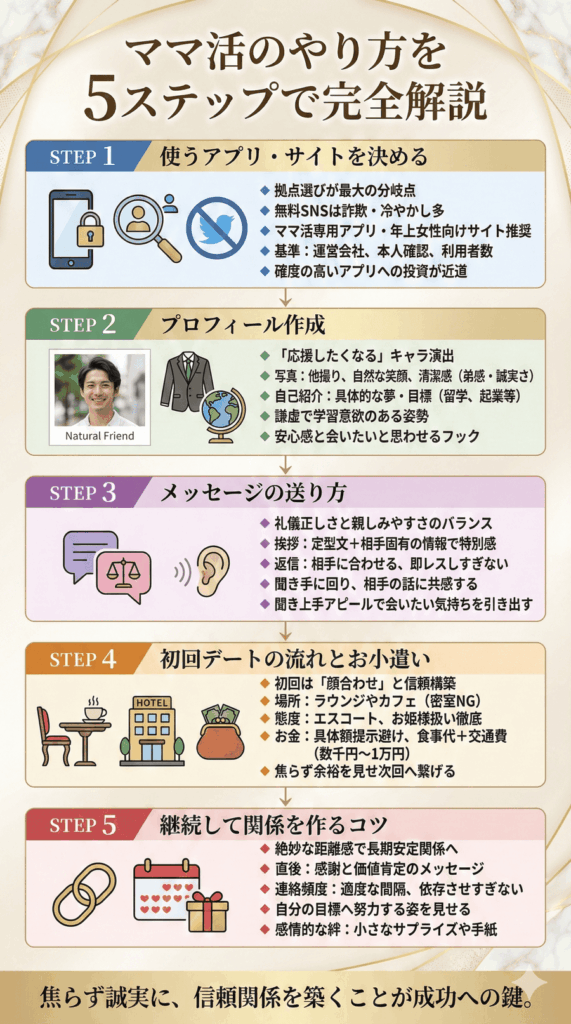 ママ活のやり方を5ステップで完全解説