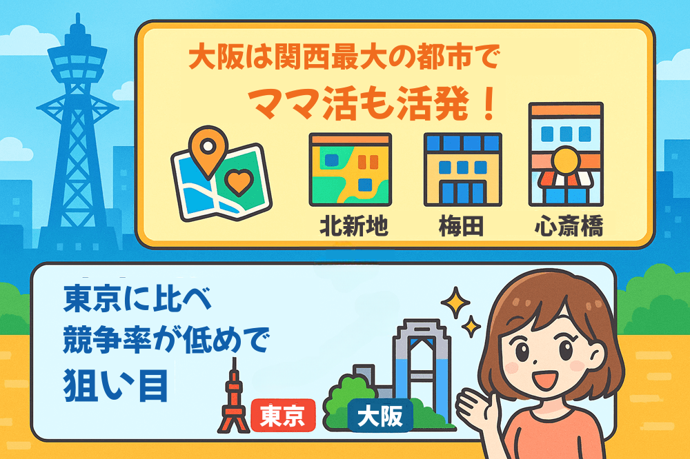 大阪（難波、梅田）でママ活はできる？

