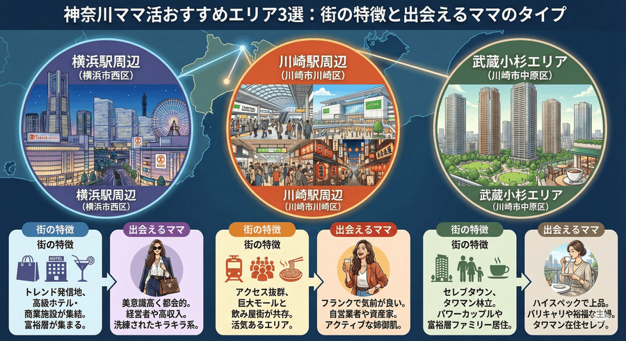 ママ活希望者が多い神奈川（横浜）エリア3選
