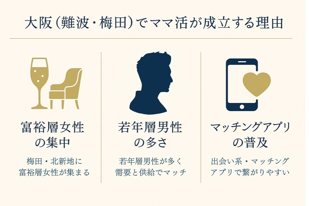 大阪(難波、梅田)でママ活が成立する理由