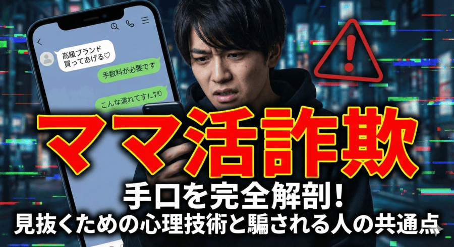 ママ活詐欺の手口を完全解剖!見抜くための心理技術と騙される人の共通点