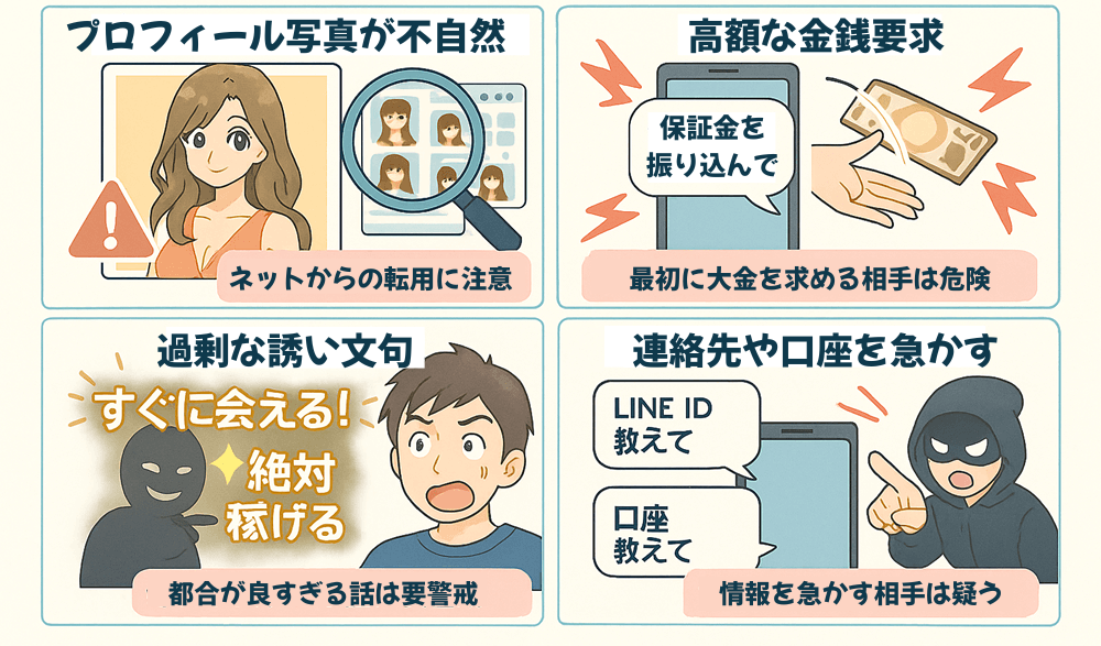 ママ活詐欺の手口を見抜くポイント