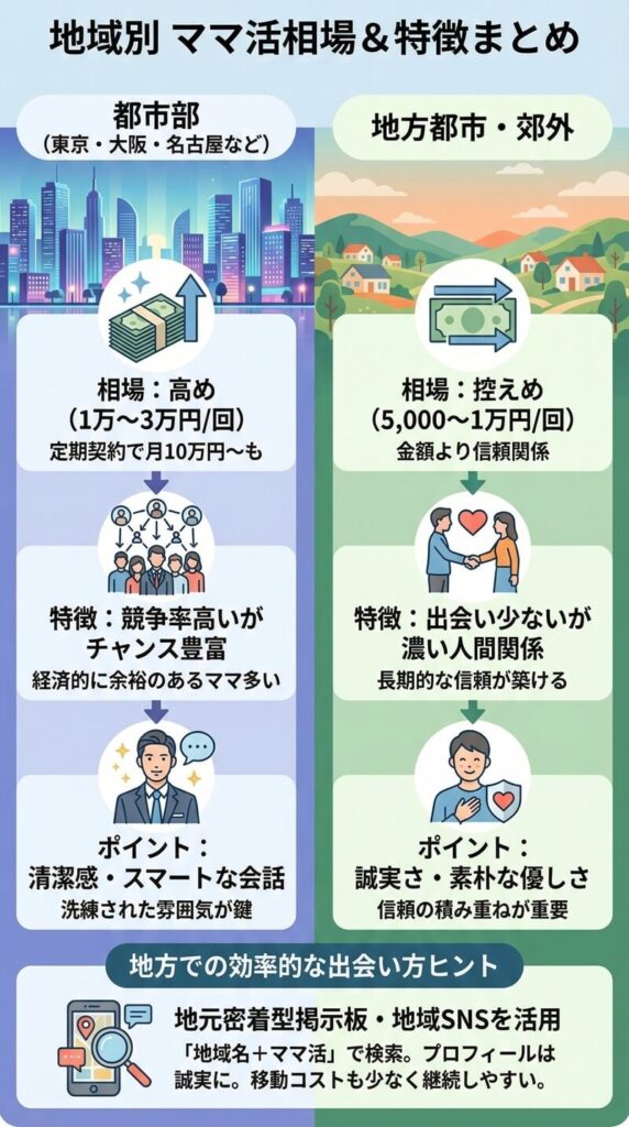 ママ活 地域相場