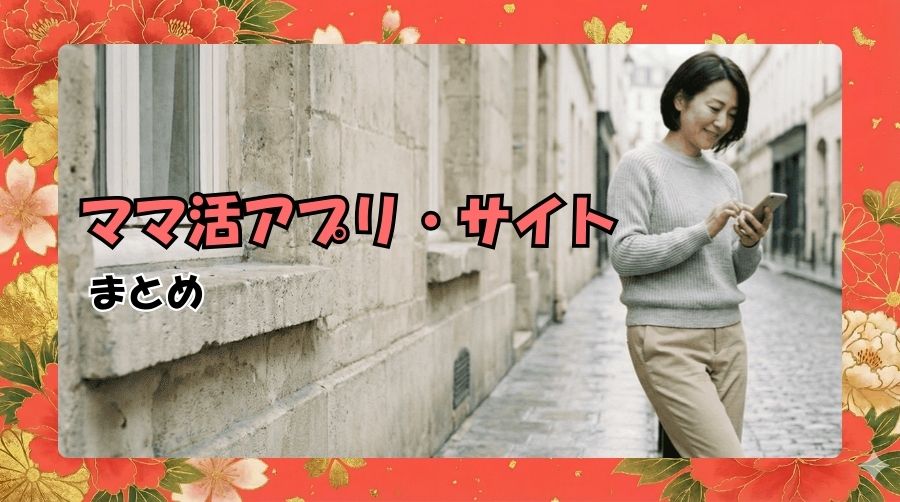 まとめ｜安全にママ活を始めるならアプリ・サイト選びが9割