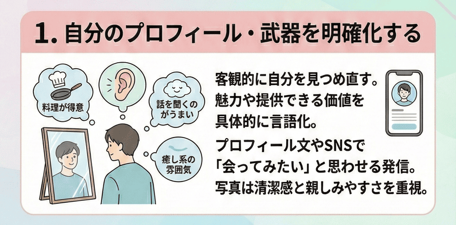 自分のプロフィール・武器を明確化する