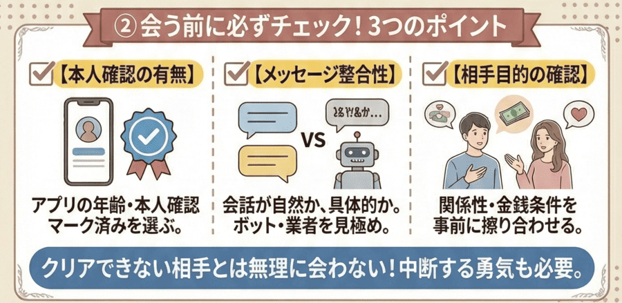 会う前に必ずチェックすべき3ポイント