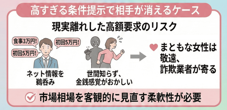 高すぎる条件提示で相手が消えるケース
