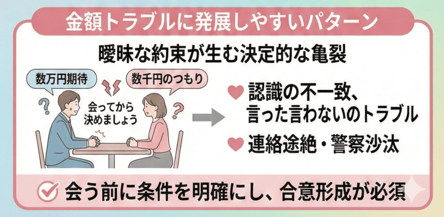 金額トラブルに発展しやすいパターン