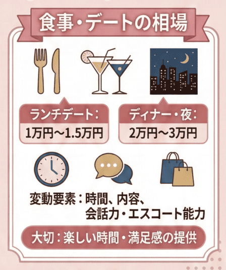 食事・デートの相場