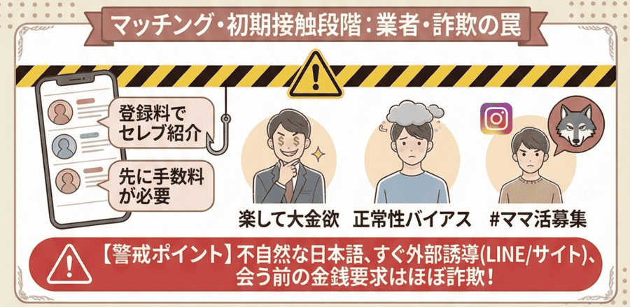 業者・詐欺に当たりやすい行動パターン