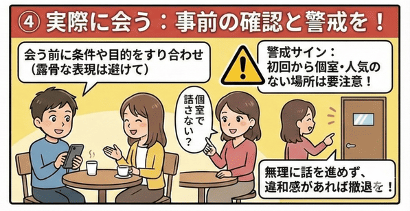 実際に女性と会う