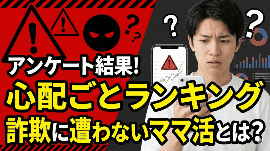 【アンケート結果】皆さんの心配ごとから考える詐欺に遭わないママ活とは?
