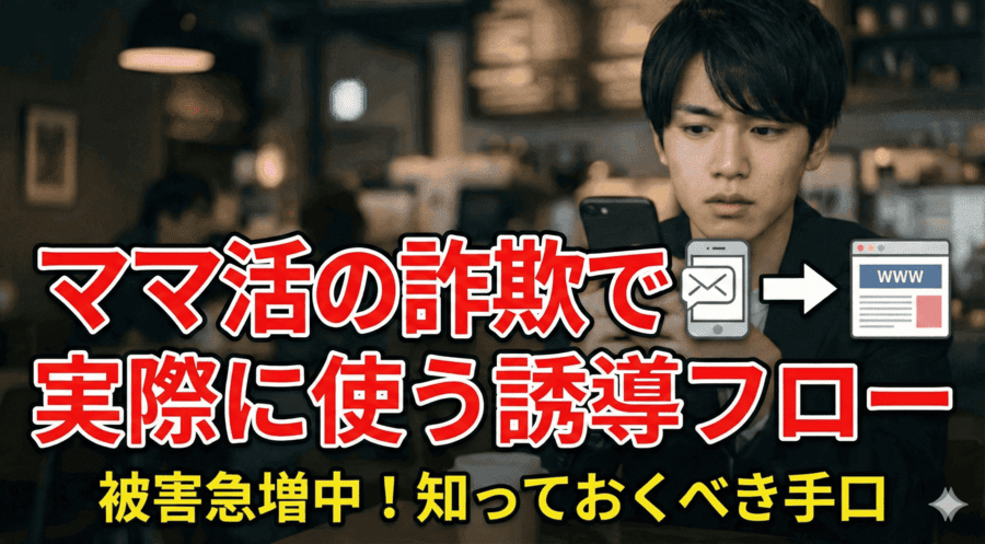 ママ活の詐欺で実際に使う誘導フロー