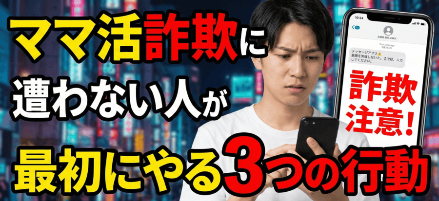 ママ活の詐欺に遭わない人が最初にやる3つの行動