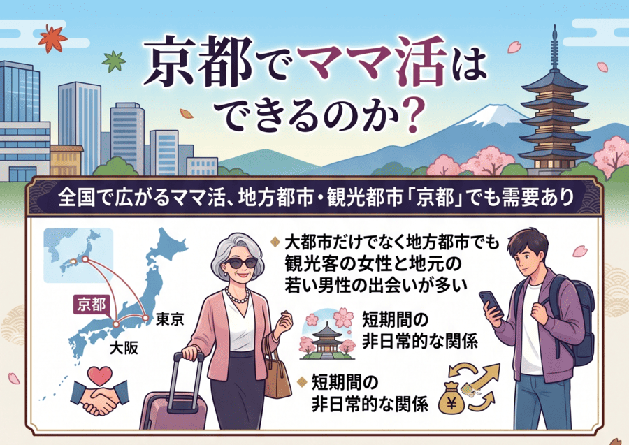 全国で広がるママ活、地方都市・観光都市「京都」でも需要あり