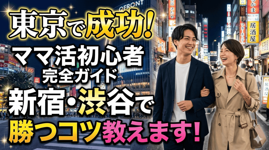 ママ活初心者が東京（新宿、渋谷）で成功するためのコツ