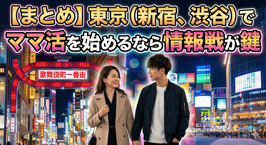 【まとめ】東京（新宿、渋谷）でママ活を始めるなら情報戦が鍵