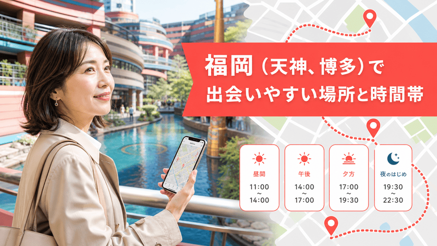 福岡（天神、博多）で出会いやすい場所と時間帯