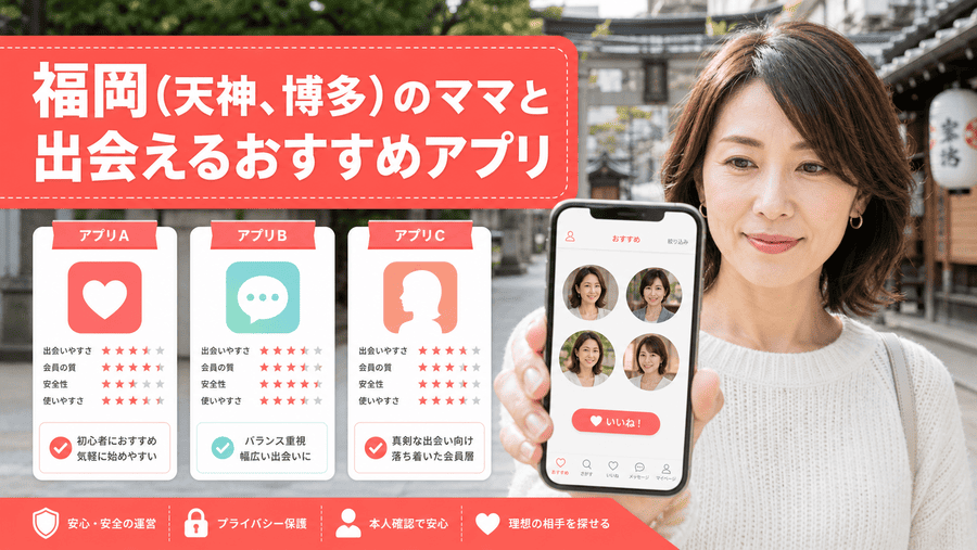 福岡（天神、博多）のママと出会えるおすすめアプリ