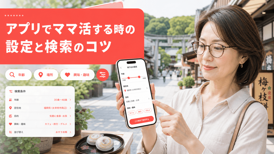 アプリでママ活する時の設定と検索のコツ