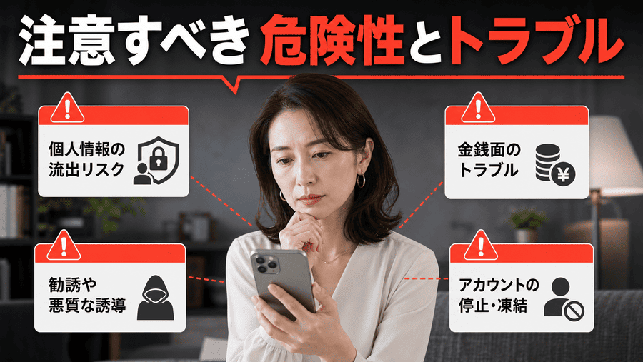 ママ活アプリで起こりやすい危険とトラブル回避策