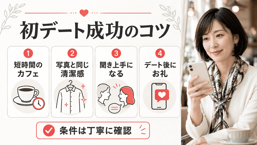初めてのママ活デートで失敗しないコツ