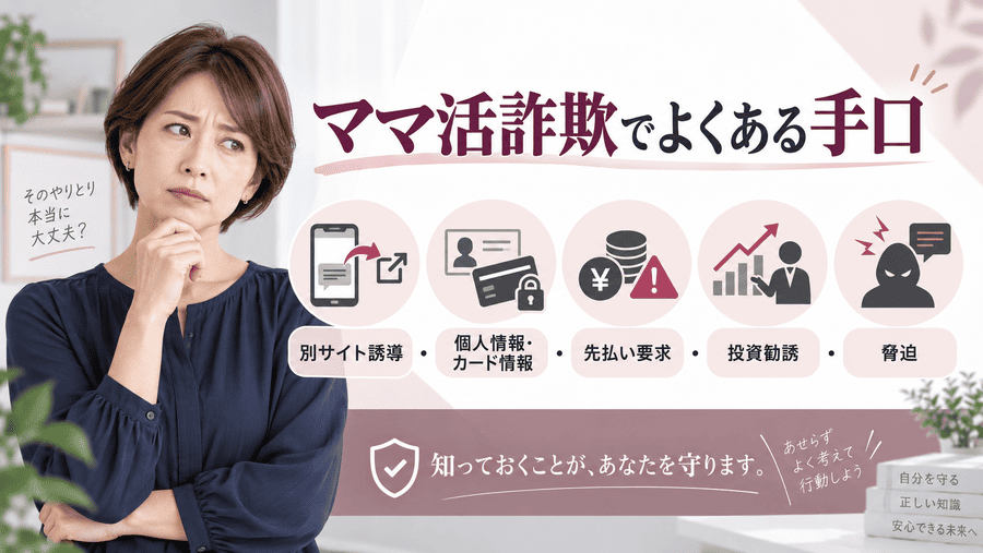 ママ活詐欺でよくある手口