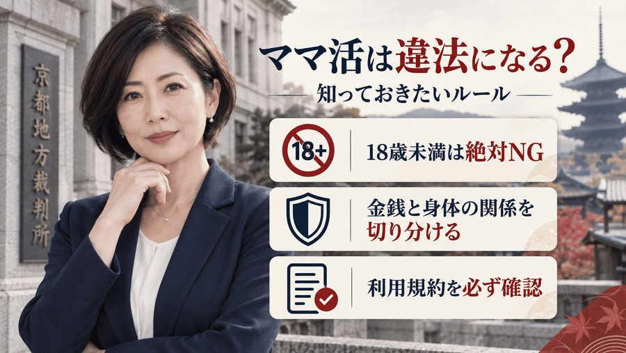 ママ活は違法になる?知っておくべきルール