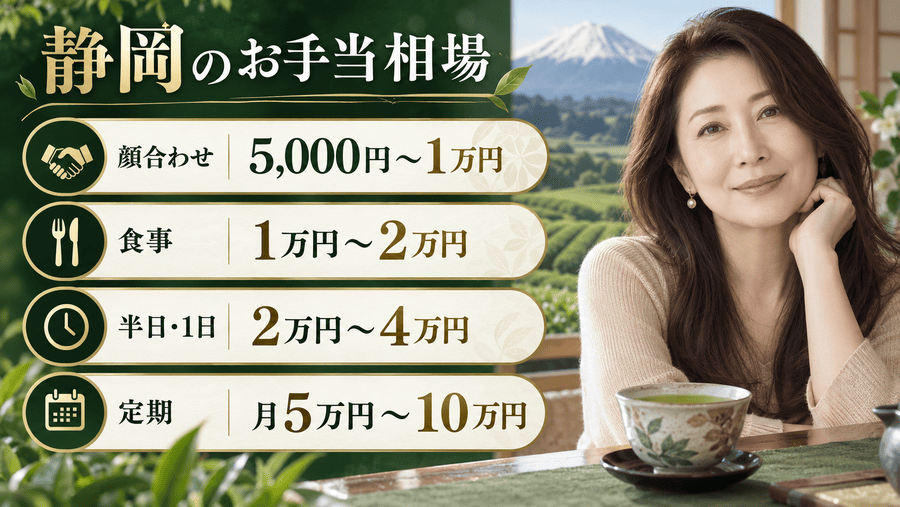 静岡(浜松)のママ活はいくら?お手当相場を紹介