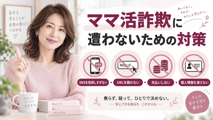 ママ活詐欺に遭わないための対策