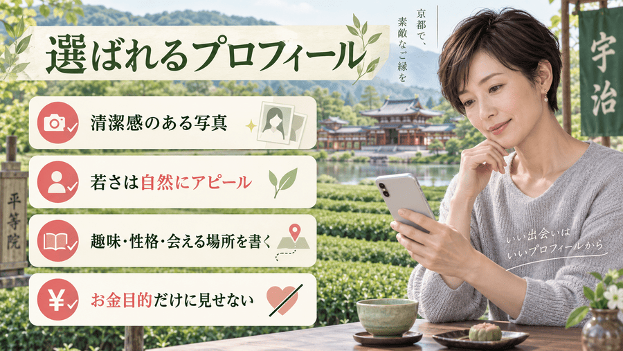 京都のママ活で女性から選ばれるプロフィールの作り方