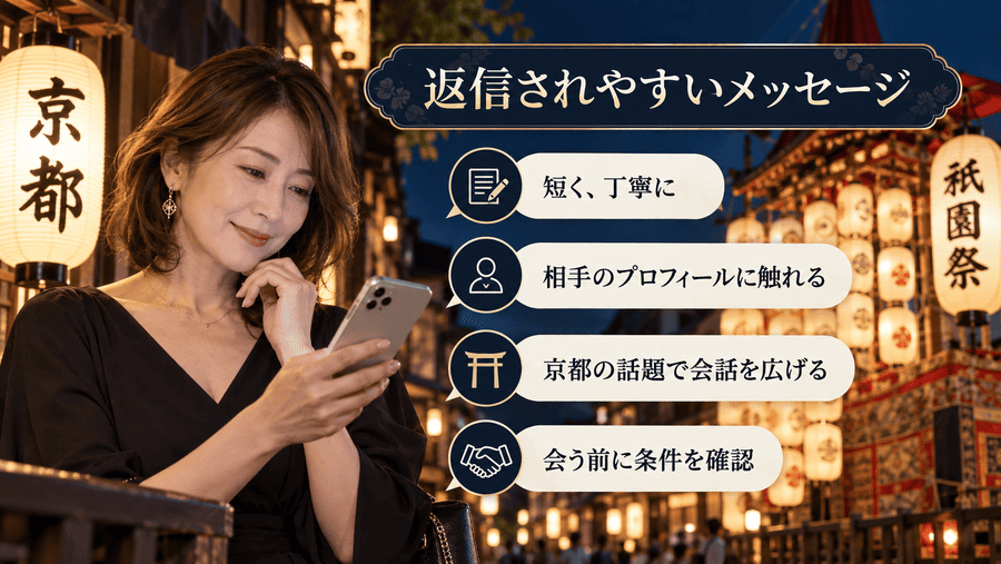 京都のママ活で返信されやすいメッセージの送り方