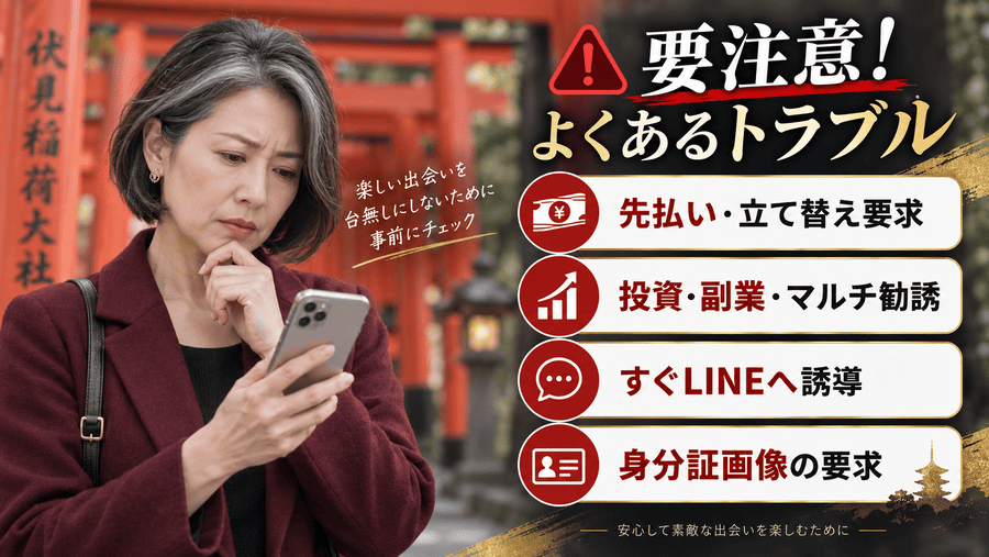 京都でママ活するときに注意したいトラブル