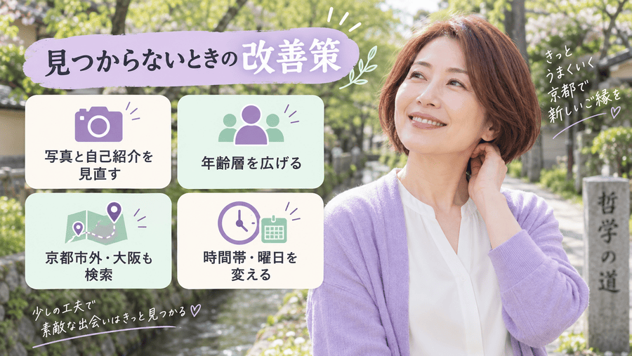 京都でママ活相手が見つからないときの対処法